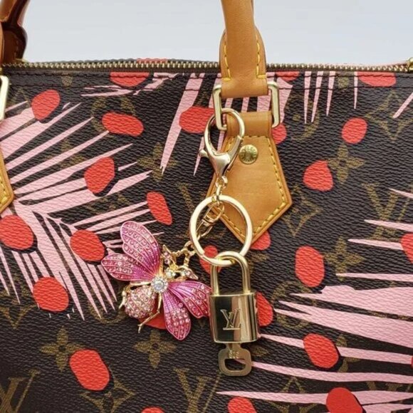 100% Auth Louis Vuitton Lock & Key with unbranded Bagcharm, Keycharm, Keychain - Picture 8 of 9